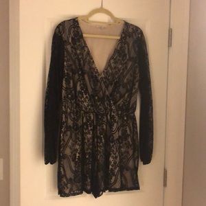 Black lace romper